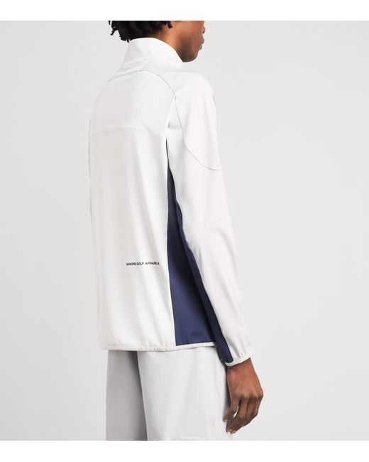 Manors White Tech Quarter-Zip 2.0 Mid-Layer for men