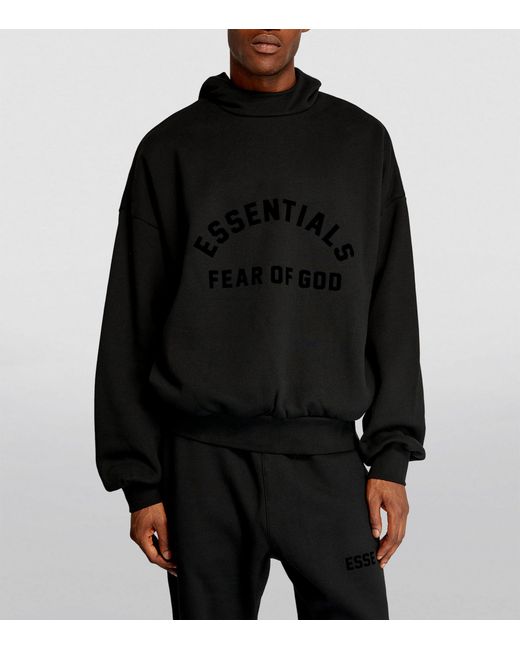 Fear Of God Logo Hoodie in Black for Men Lyst