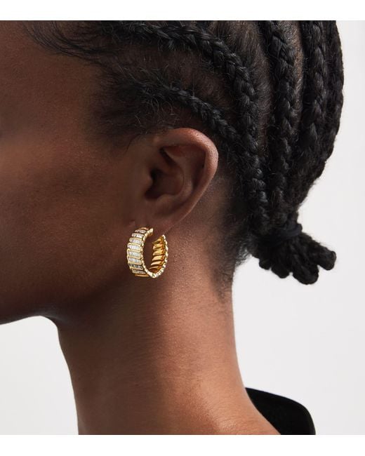 Anita Ko Metallic And Diamond Zoe Hoop Earrings
