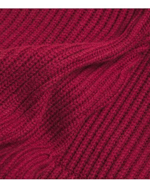 Max Mara Red Wool-Cashmere Mini Dress
