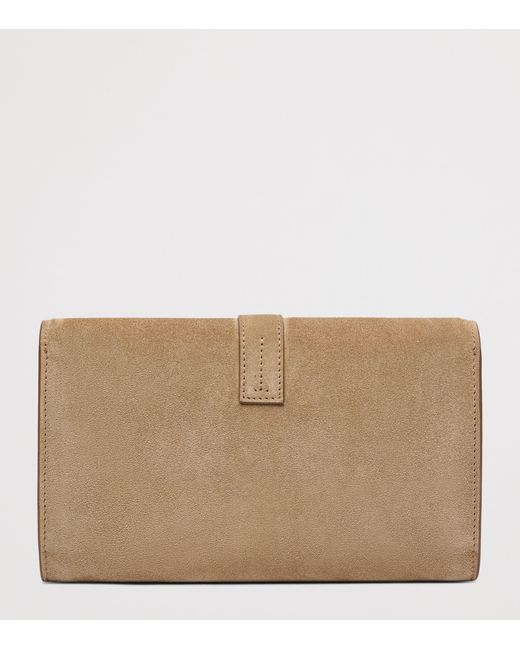 Tom Ford Natural Suede Wallet With Strap