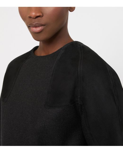 Max Mara Black Stretch-Virgin Wool Top