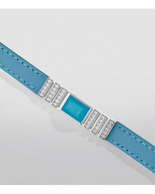 Marli New York Blue Diamond And Nappa Leather Unii Bracelet