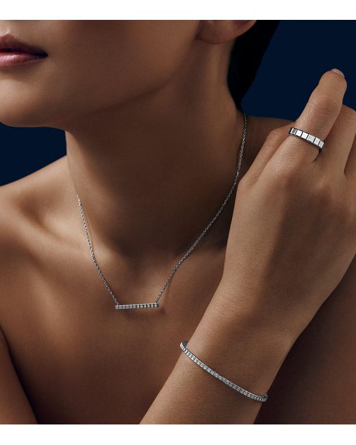 Chopard Metallic And Diamond Ice Cube Necklace