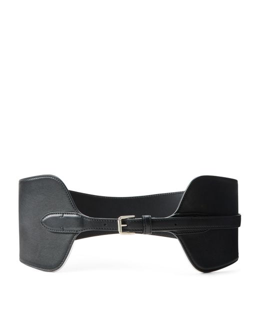 Ralph Lauren Black Leather Corset Belt