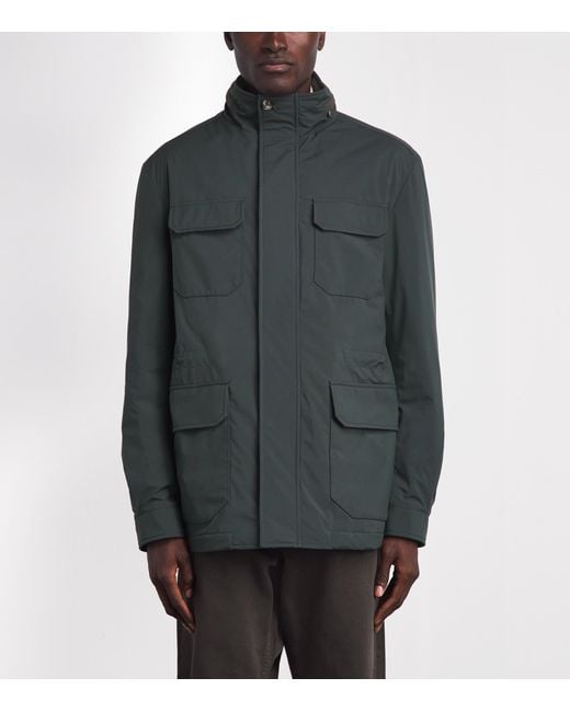 N.Peal Cashmere Gray Hampton Field Jacket for men