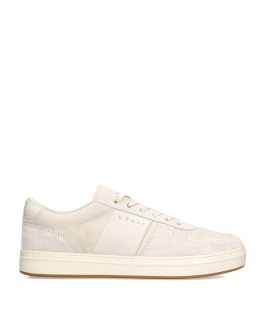 Hogan White Fascia Logo Low-Top Sneakers for men