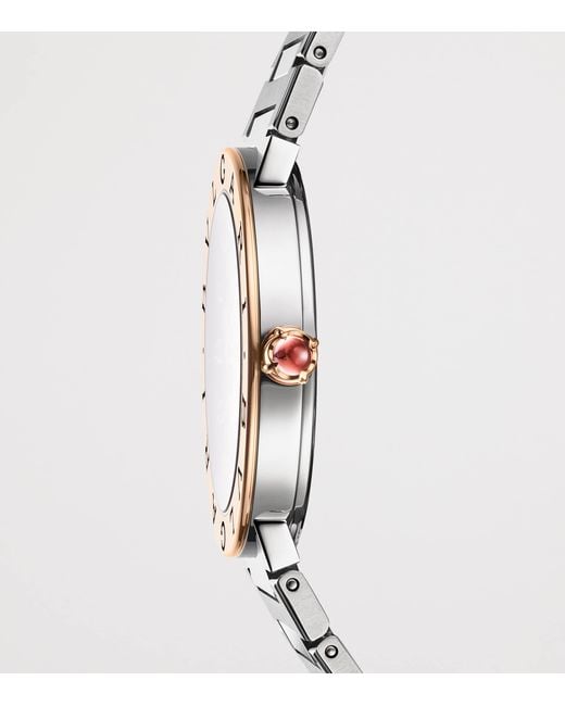 BVLGARI Pink Stainless Steel And Watch