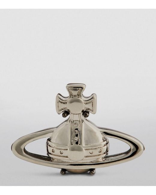 Vivienne Westwood Suzon Orb Single Stud Earring in Metallic