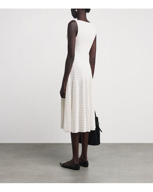 Valentino White Knitted Isabela Midi Dress