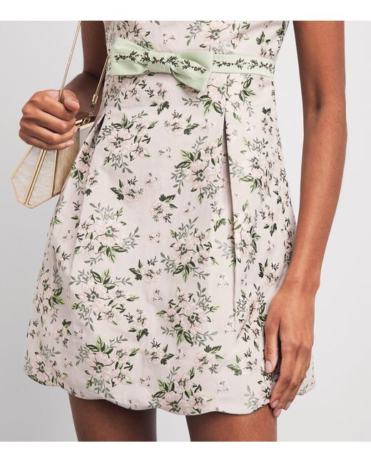 Alice + Olivia Natural Strapless Babydoll Mini Dress