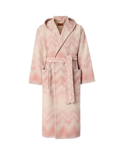 Missoni Pink Cotton Medium Marea Bathrobe