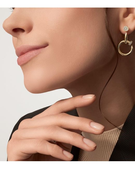 Cartier Metallic And Diamond Juste Un Clou Earrings