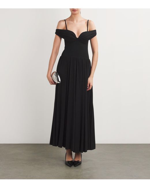Jonathan Simkhai Black Off-The-Shoulder Amarantha Maxi Dress