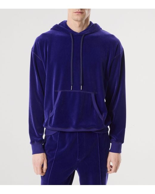 Tom Ford Purple Velour Hoodie for men