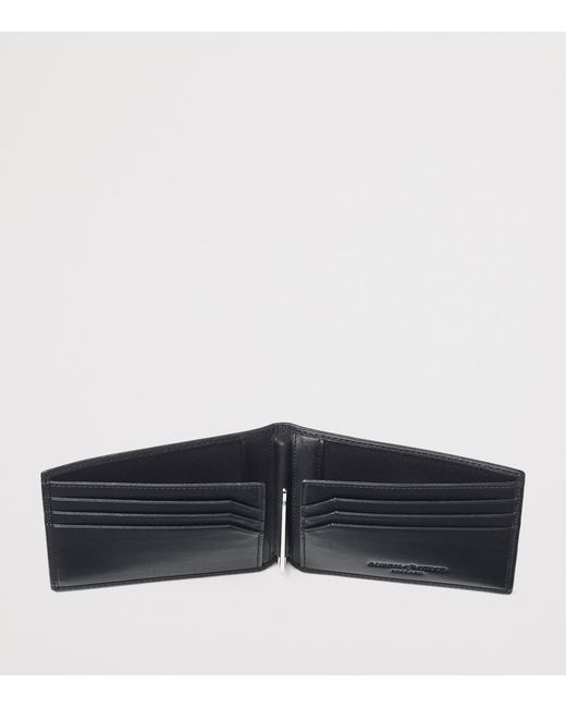 Aspinal Black Leather Bifold Wallet for men