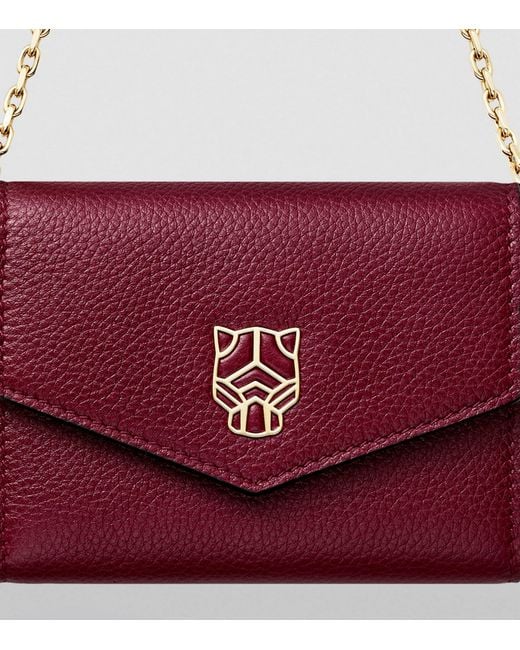 Cartier Red Mini Leather Panthère De Shoulder Bag