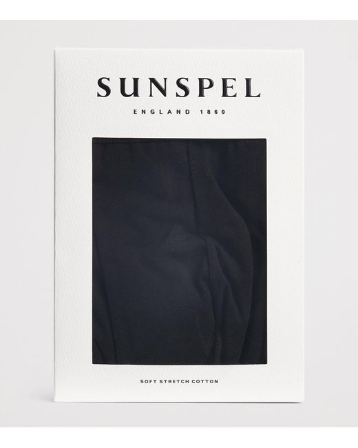 Sunspel Black Stretch-Cotton Trunks for men