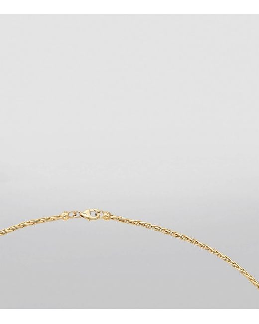 Cartier Metallic And Diamond Grain De Café Necklace