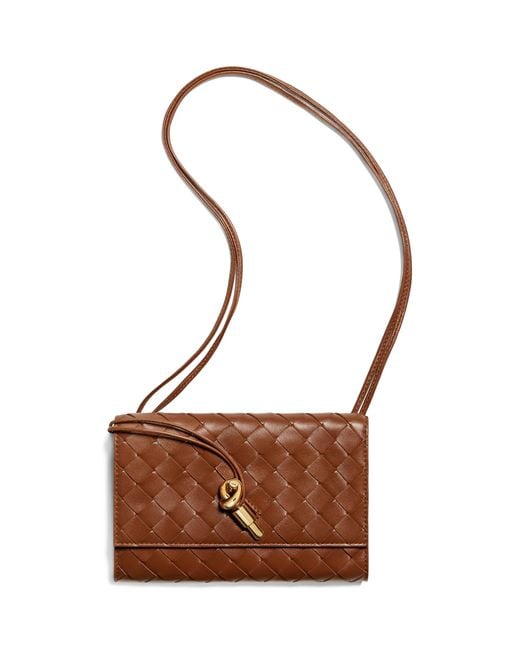 Bottega Veneta Brown Leather Andiamo Shoulder Bag