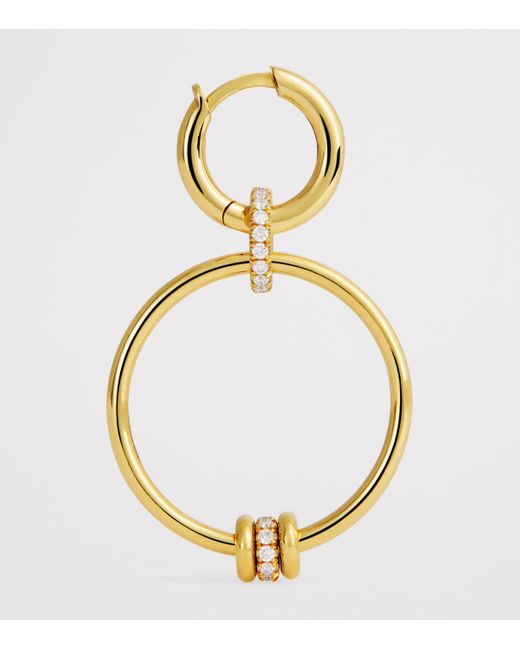 Spinelli Kilcollin Metallic And Diamond Asha Hoop Earrings