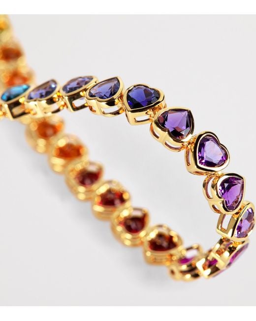 Emily P. Wheeler Brown And Multi-Gemstone I Heart Bracelet