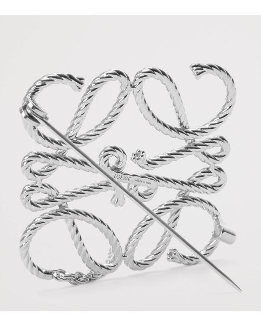 Loewe Metallic Anagram Rope Brooch