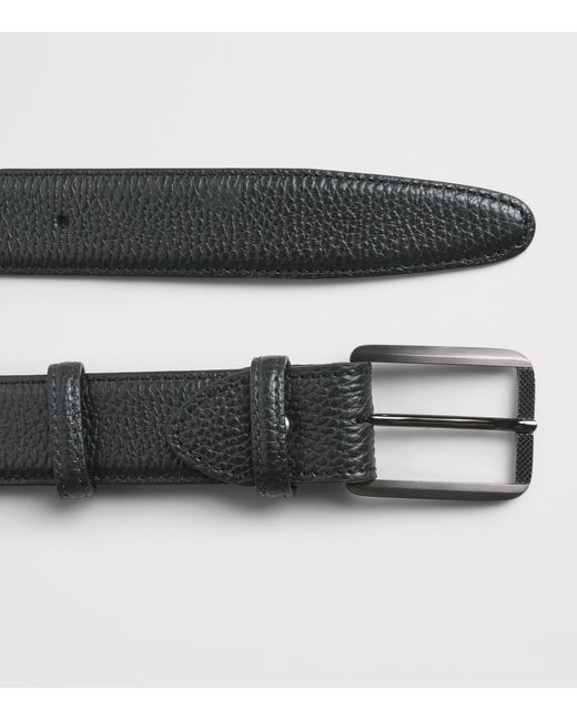 Elliot Rhodes Black Grained Leather Belt for men