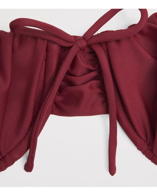 Faithfull The Brand Purple Dinard Bikini Top