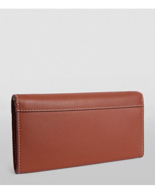 Strathberry Brown Leather Multrees Chain Wallet
