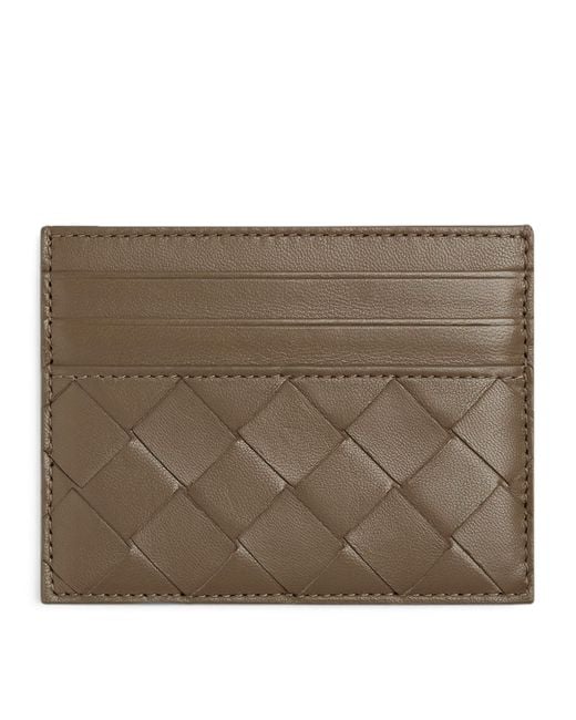 Bottega Veneta Brown Leather Intrecciato Card Holder