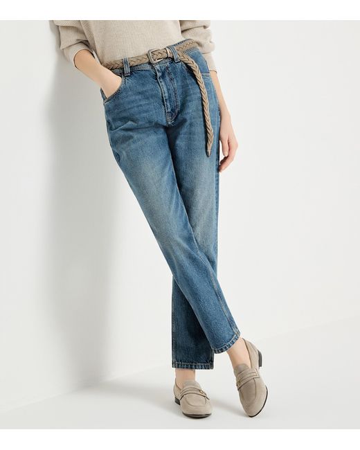 Brunello Cucinelli Blue Authentic Cotton Straight Jeans