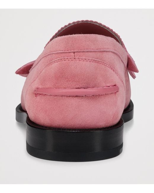 Christian Louboutin Pink The Plato Suede Loafer