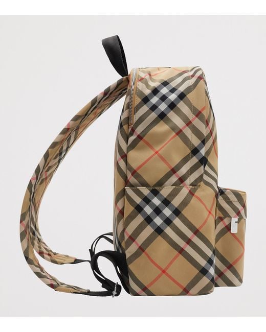 Burberry Brown Small Check Backpack for men