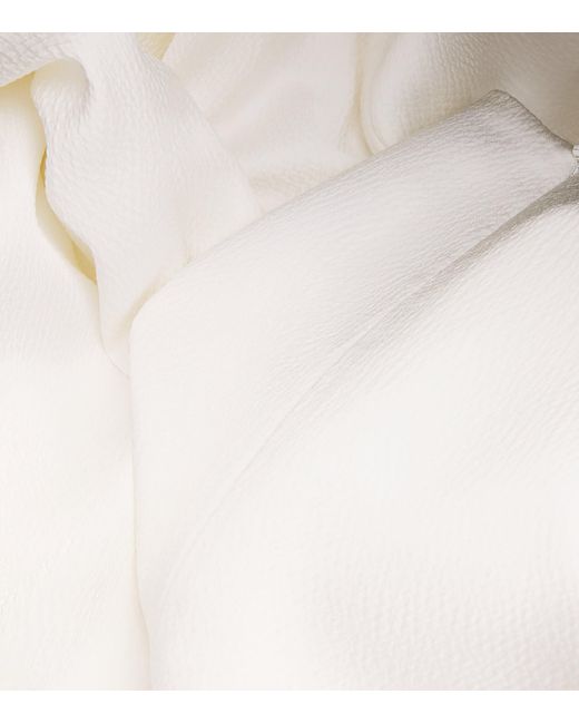 Edeline Lee White Draped Irene Midi Dress