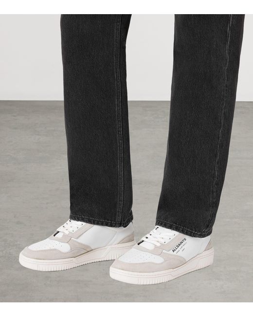 AllSaints White Leather Regan Sneakers for men
