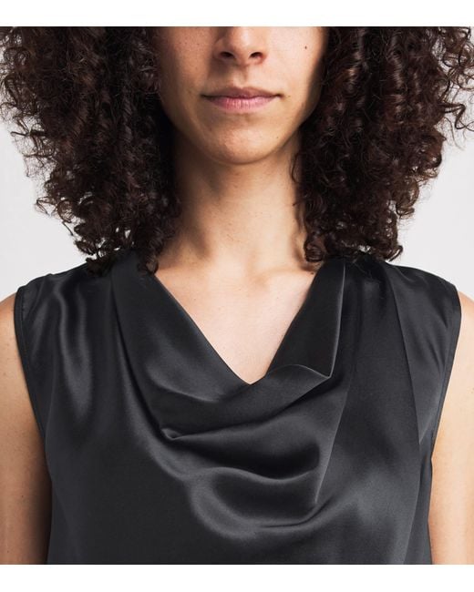 Rag & Bone Black Silk Vinnie Top