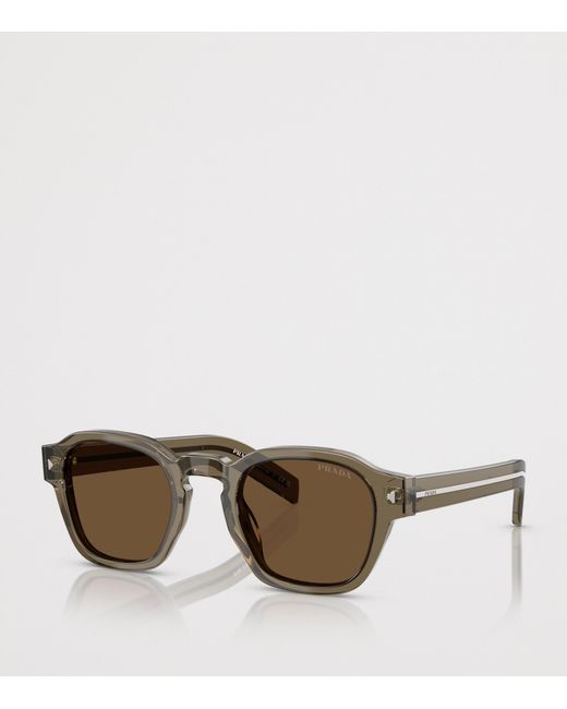 Prada Brown Acetate Phantos Sunglasses for men