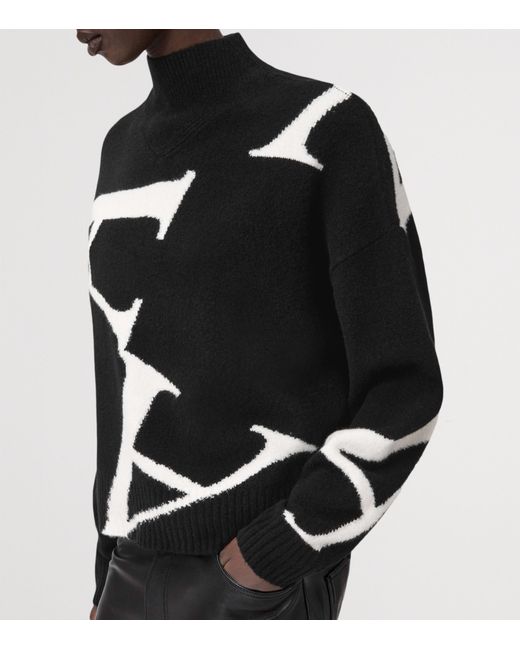 AllSaints Black A Star Sweater