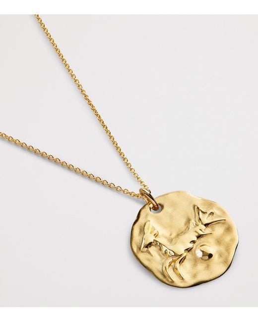 Monica Vinader Metallic Vermeil Zodiac Capricorn Necklace