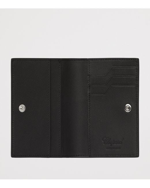 Chopard Black Leather Heritage Card Holder for men