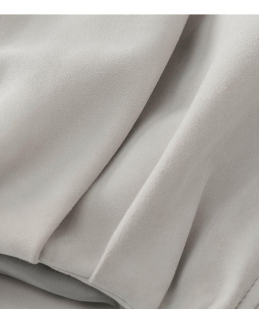 Loewe Gray Draped Suede Jacket