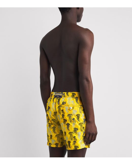 Vilebrequin Yellow Embroidered Jellyfish Swim Shorts for men