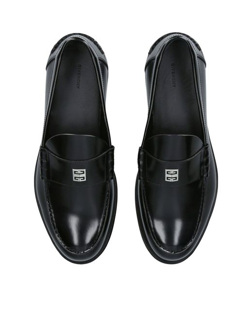 Givenchy Black Leather Mr. G Loafers for men
