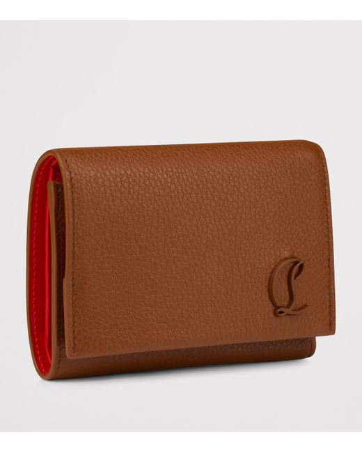 Christian Louboutin Brown Mooncrest Leather Trifold Wallet for men