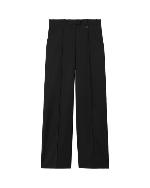 Burberry Black Wool Tailored Trousers