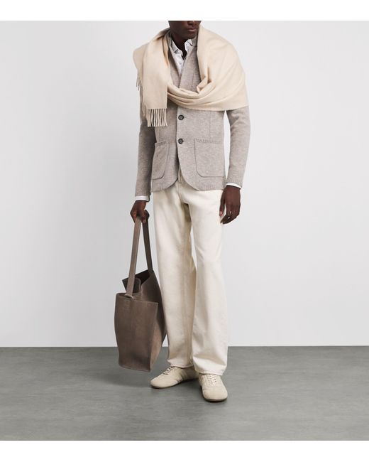 Maurizio Baldassari Gray Wool-Cotton Blend Cortina Cardigan for men