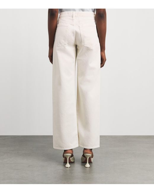 FRAME White The Saturday Low-Rise Straight Jeans