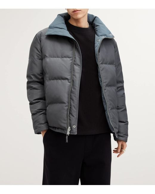 AllSaints Blue Reversible Novern Puffer Jacket for men