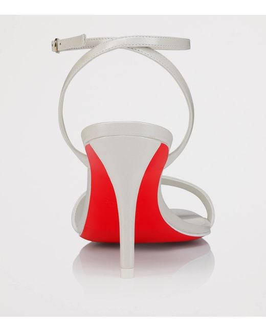 Christian Louboutin White Miss Z Leather Sandals 80